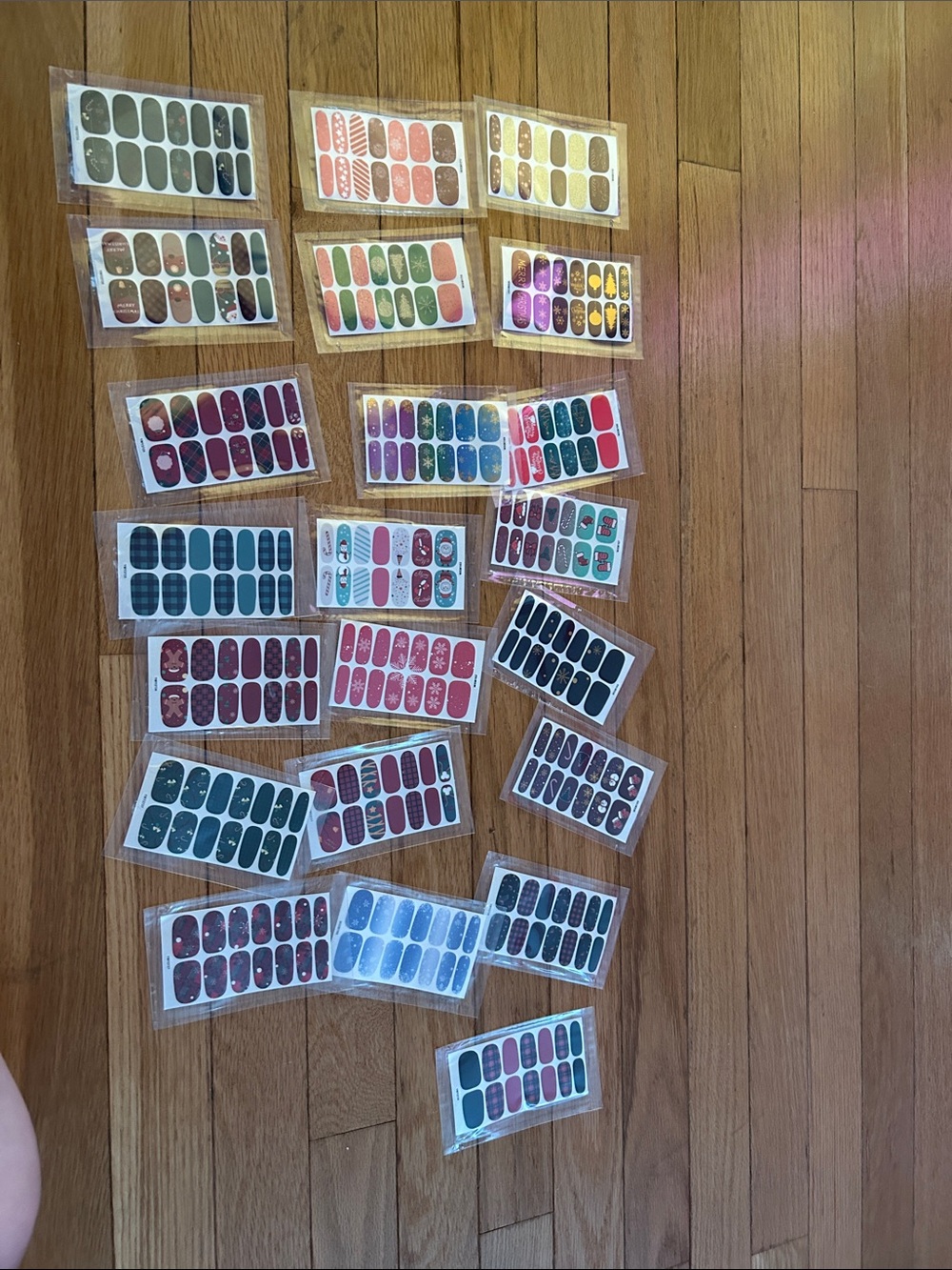 Assorted Peel-Off Press-On Nail Wraps - Mixed Colors and Designs